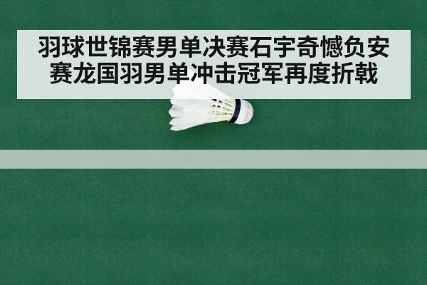 羽球世锦赛男单决赛石宇奇憾负安赛龙国羽男单冲击冠军再度折戟